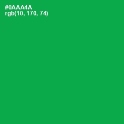 #0AAA4A - Green Haze Color Image