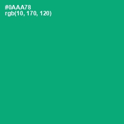 #0AAA78 - Jade Color Image