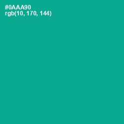 #0AAA90 - Persian Green Color Image