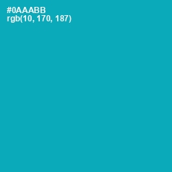 #0AAABB - Bondi Blue Color Image