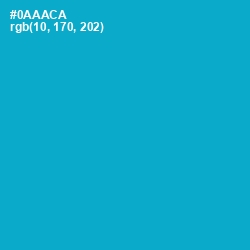 #0AAACA - Cerulean Color Image