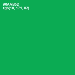 #0AAB52 - Green Haze Color Image