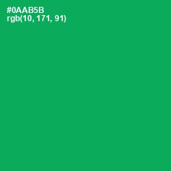 #0AAB5B - Green Haze Color Image