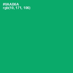 #0AAB6A - Jade Color Image