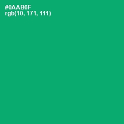 #0AAB6F - Jade Color Image