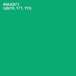 #0AAB73 - Jade Color Image