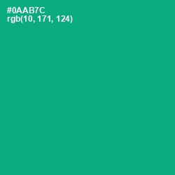 #0AAB7C - Jade Color Image