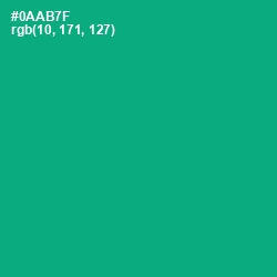 #0AAB7F - Jade Color Image