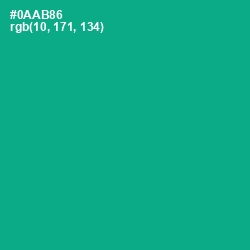 #0AAB86 - Niagara Color Image
