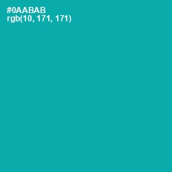 #0AABAB - Persian Green Color Image