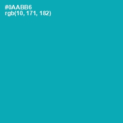 #0AABB6 - Bondi Blue Color Image