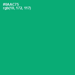 #0AAC75 - Jade Color Image