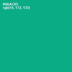 #0AAC85 - Niagara Color Image