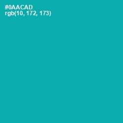 #0AACAD - Bondi Blue Color Image