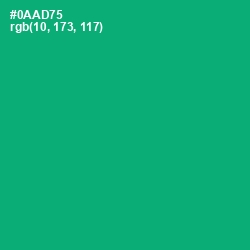 #0AAD75 - Jade Color Image