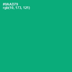 #0AAD79 - Jade Color Image