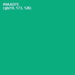 #0AAD7E - Jade Color Image