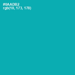 #0AADB2 - Bondi Blue Color Image