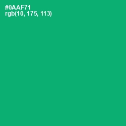 #0AAF71 - Jade Color Image