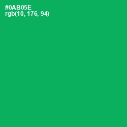 #0AB05E - Jade Color Image