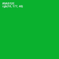 #0AB12E - Forest Green Color Image