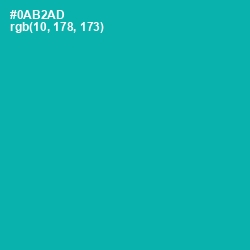 #0AB2AD - Persian Green Color Image