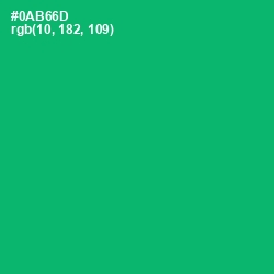 #0AB66D - Jade Color Image