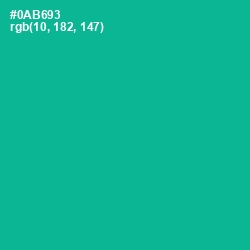 #0AB693 - Persian Green Color Image
