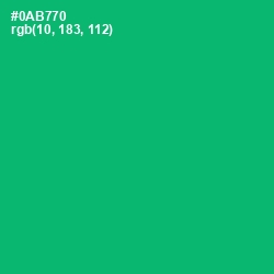 #0AB770 - Jade Color Image