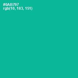 #0AB797 - Persian Green Color Image