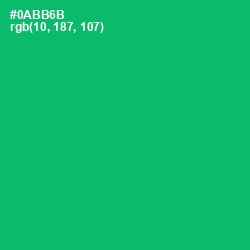 #0ABB6B - Jade Color Image