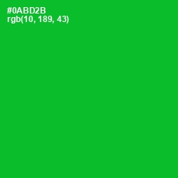 #0ABD2B - Forest Green Color Image