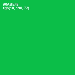 #0ABE48 - Jade Color Image