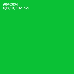 #0AC034 - Green Color Image