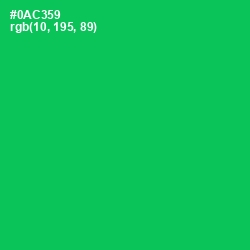 #0AC359 - Malachite Color Image