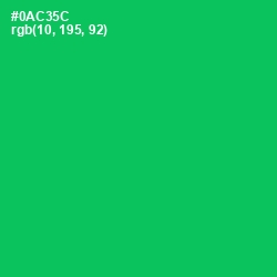 #0AC35C - Malachite Color Image