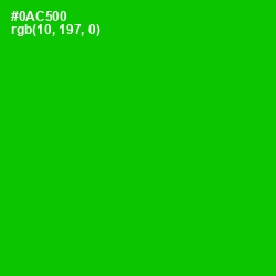 #0AC500 - Green Color Image