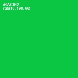 #0AC642 - Malachite Color Image