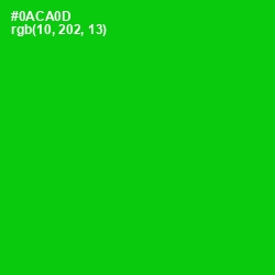 #0ACA0D - Green Color Image