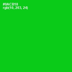 #0ACB18 - Green Color Image