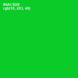 #0ACB28 - Green Color Image