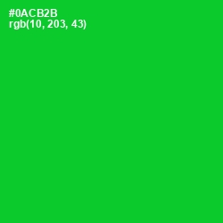 #0ACB2B - Green Color Image