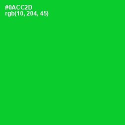 #0ACC2D - Green Color Image