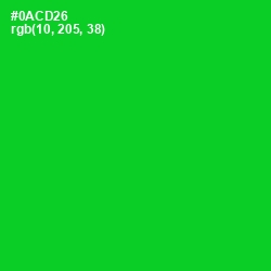 #0ACD26 - Green Color Image