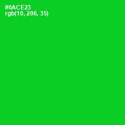 #0ACE23 - Green Color Image