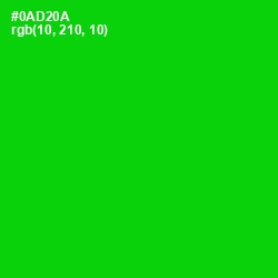 #0AD20A - Green Color Image