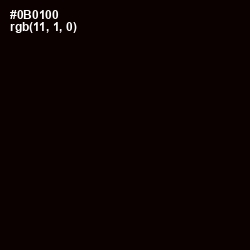 #0B0100 - Black Color Image