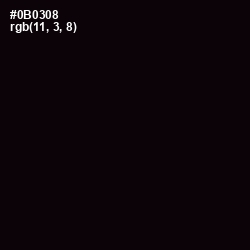 #0B0308 - Cod Gray Color Image