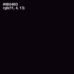 #0B040D - Cod Gray Color Image