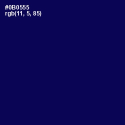 #0B0555 - Gulf Blue Color Image